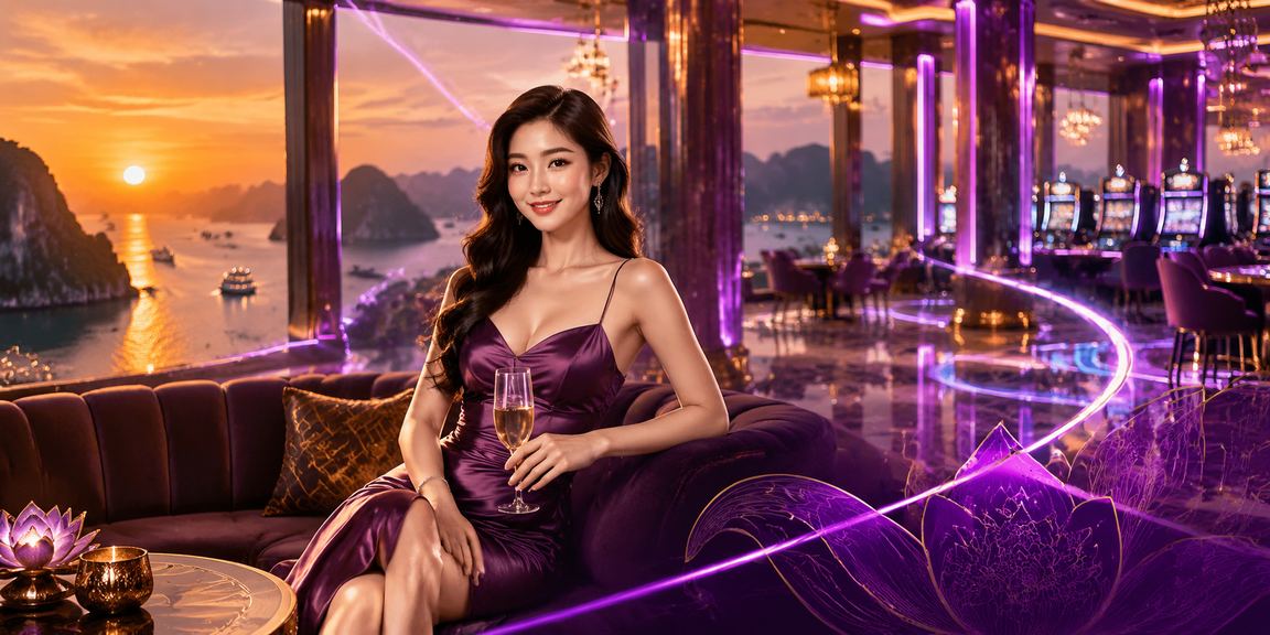 Cảnh đêm Vịnh Hạ Long với ánh đèn neon và không khí VIP đặc biệt
