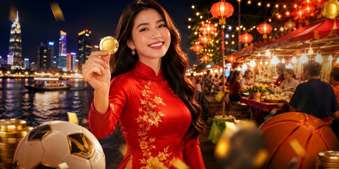 Cô gái áo dài TP.HCM theo dõi kết quả cá cược thể thao trên màn hình