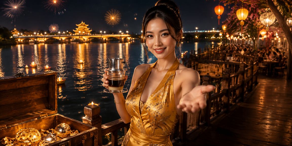 Người dùng Huế thưởng cà phê và theo dõi kết quả cá cược buổi sáng