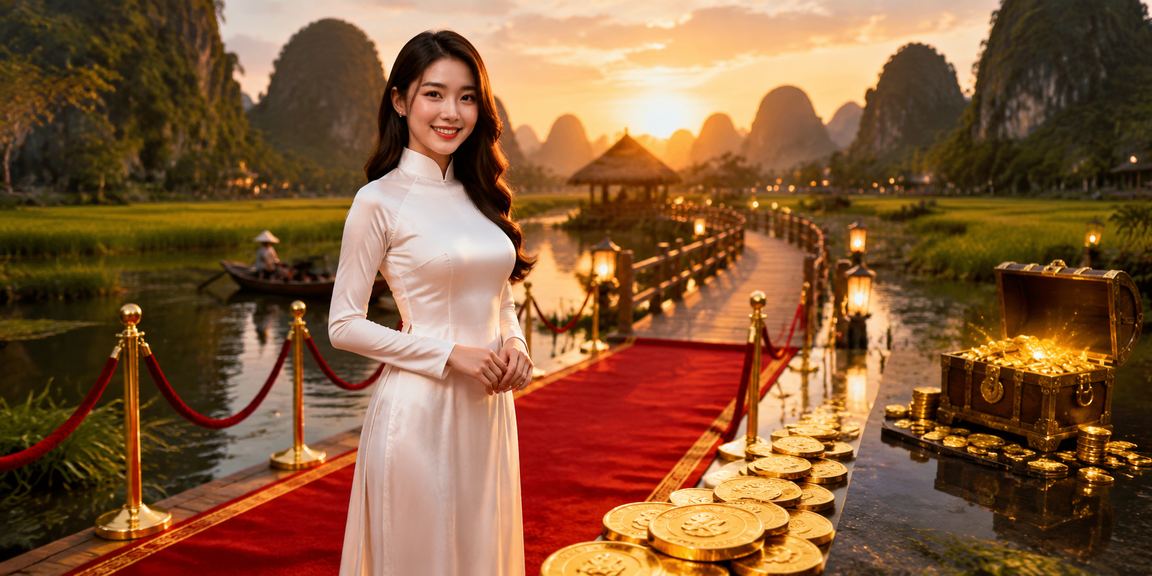 Cô gái áo dài Ninh Bình thực hiện giao dịch nạp tiền cá cược bóng đá trên điện thoại