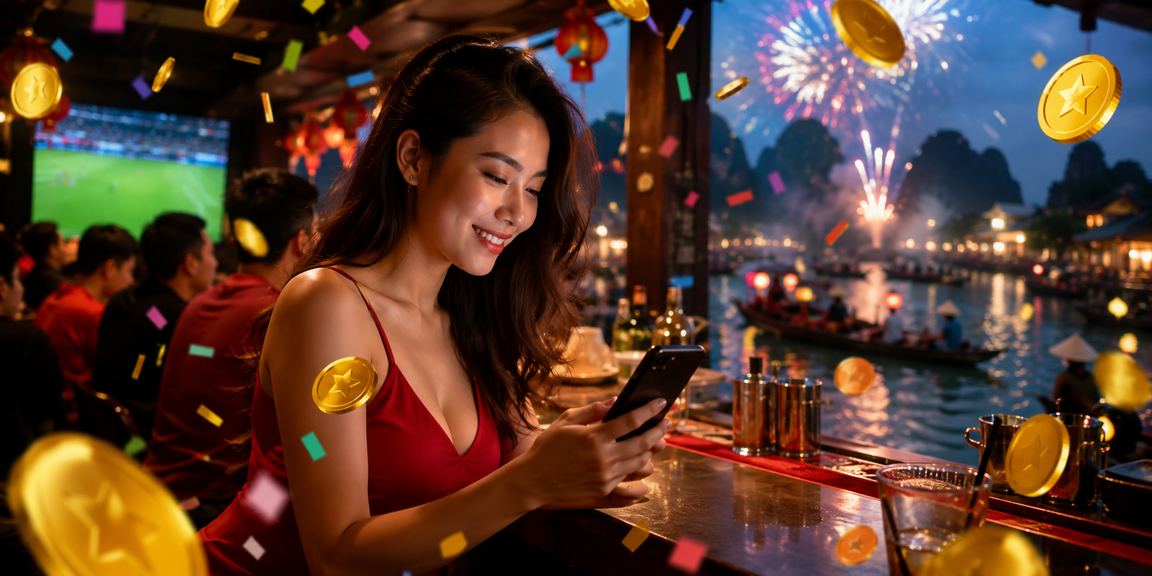 Người hâm mộ bóng đá tại lễ hội Ninh Bình theo dõi trận đấu và đặt cược thể thao
